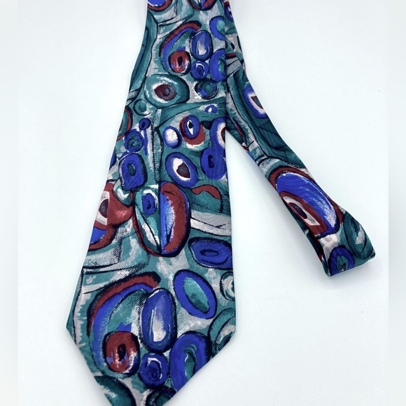 La Fenice‎ 100% silk abstract pattern tie. Extra long. - Picture 6 of 7